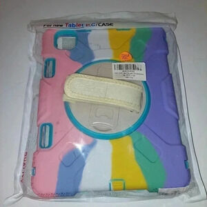 Gralifcare Multicolored iPad pro 11 Case w/ adjustable Strap new open package.